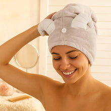 Cute Animal Ear Hooded Hair Drying Towel Wrap (1 Pc)
